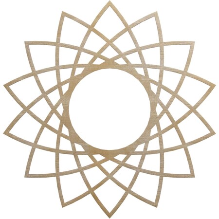 Ekena Millwork Eleanor Wood Fretwork Pierced Ceiling Medallion, Birch, 32"OD x 12 3/8"ID x 1/4"T CMWP32X32X0250EABI